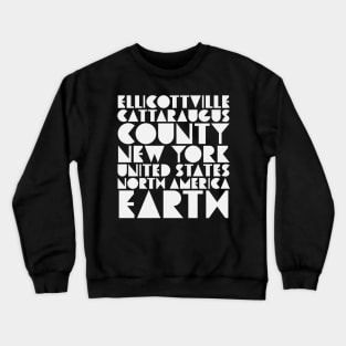 Ellicottville New York Skiing Sledding Mountain Biking Crewneck Sweatshirt